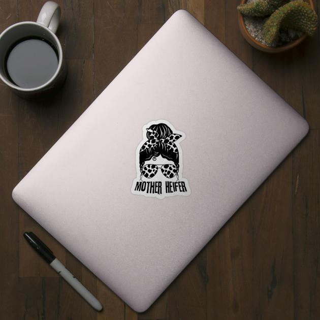 Mother Heifer Cow Mom Life Messy Bun by The WYLD Tribe